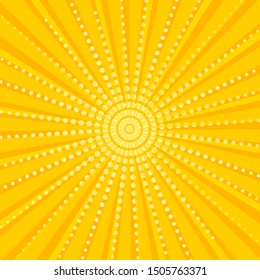 Yellow abstract vector background. Comic book