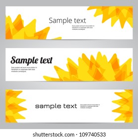 Yellow abstract vector banners