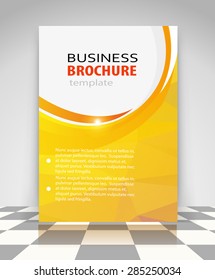 Yellow abstract vector business background. Creative flyer design, poster, booklet, brochure 