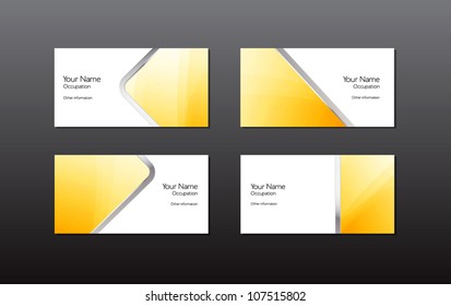 Yellow abstract vector business card / banner templates