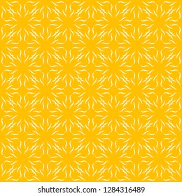 Yellow abstract vector seamless pattern in flat style