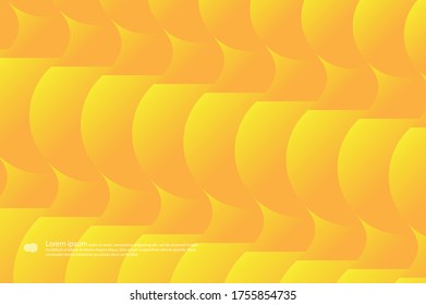 Yellow abstract volumetric background. Vector graphics.