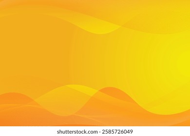 Yellow abstract wavy background. Creative illustration for poster, web, landing, page, cover, ad, greeting, card, promotion. Eps 10 vector.