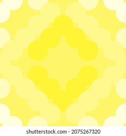 abstracción amarilla compuesta de círculos. impresión sin problemas desde círculos. abstracción vectorial