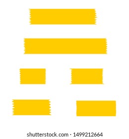 yellow adhesive tape isolated on white background. vector illustration