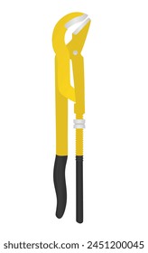 Gelbe verstellbare Zange. Vektorillustration