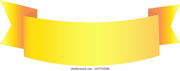 Yellow advertising banner. Blank design element for advertisement, announcement