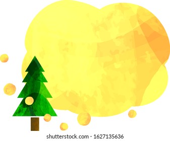 yellow air image frame with cedar and pollens