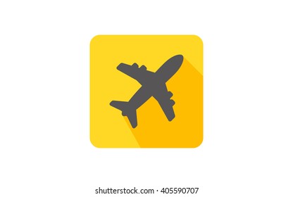 yellow airplane icon