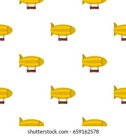 Yellow airship pattern seamless for any design vector illustration