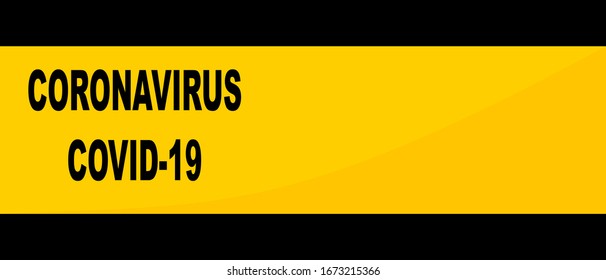 Yellow alert coronavirus banner. Covid Europe background concept.