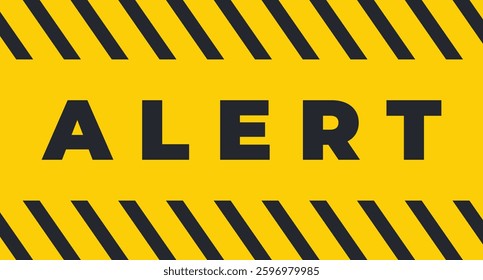 Yellow Alert isolated tape sticker vector illustration