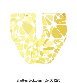 Yellow Alphabet Cell Style, Creative Design Templates