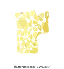 Yellow Alphabet Cell Style, Creative Design Templates