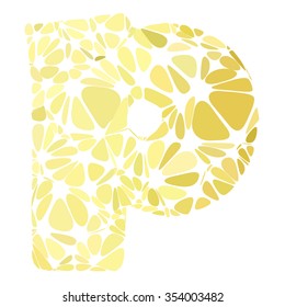 Yellow Alphabet Cell Style, Creative Design Templates