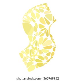 Yellow Alphabet Cell Style, Creative Design Templates