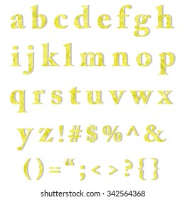 Yellow Alphabet Polygon Style, Creative Design Templates