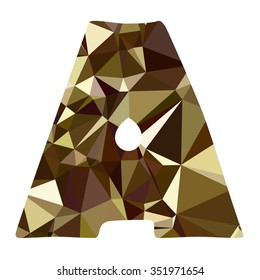Yellow Alphabet Polygon Style, Creative Design Templates