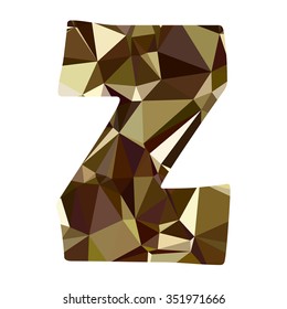 Yellow Alphabet Polygon Style, Creative Design Templates