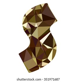 Yellow Alphabet Polygon Style, Creative Design Templates