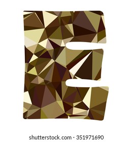 Yellow Alphabet Polygon Style, Creative Design Templates