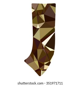 Yellow Alphabet Polygon Style, Creative Design Templates