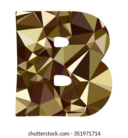 Yellow Alphabet Polygon Style, Creative Design Templates