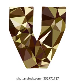 Yellow Alphabet Polygon Style, Creative Design Templates