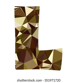 Yellow Alphabet Polygon Style, Creative Design Templates