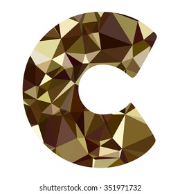 Yellow Alphabet Polygon Style, Creative Design Templates
