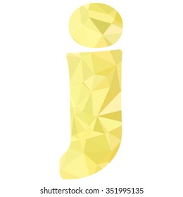Yellow Alphabet Polygon Style, Creative Design Templates
