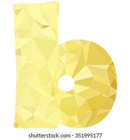 Yellow Alphabet Polygon Style, Creative Design Templates