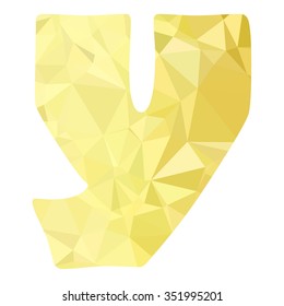 Yellow Alphabet Polygon Style, Creative Design Templates