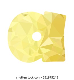 Yellow Alphabet Polygon Style, Creative Design Templates