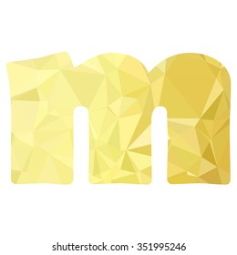 Yellow Alphabet Polygon Style, Creative Design Templates