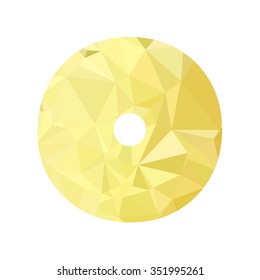 Yellow Alphabet Polygon Style, Creative Design Templates