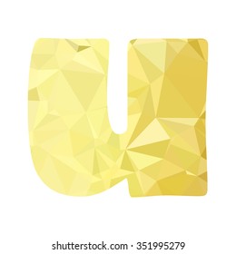 Yellow Alphabet Polygon Style, Creative Design Templates