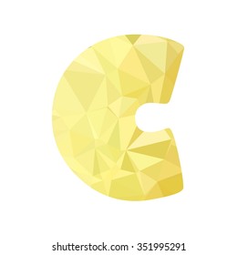 Yellow Alphabet Polygon Style, Creative Design Templates