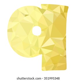 Yellow Alphabet Polygon Style, Creative Design Templates