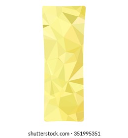 Yellow Alphabet Polygon Style, Creative Design Templates