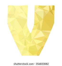 Yellow Alphabet Polygon Style, Creative Design Templates