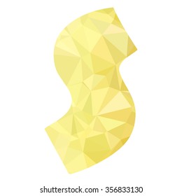 Yellow Alphabet Polygon Style, Creative Design Templates