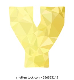 Yellow Alphabet Polygon Style, Creative Design Templates