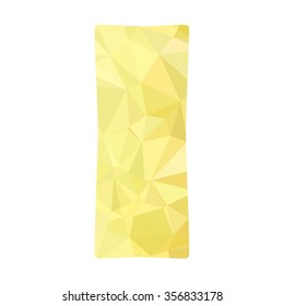 Yellow Alphabet Polygon Style, Creative Design Templates