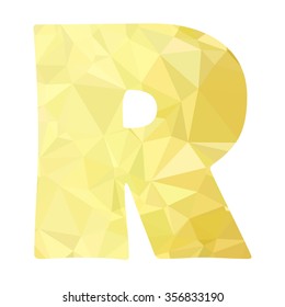 Yellow Alphabet Polygon Style, Creative Design Templates