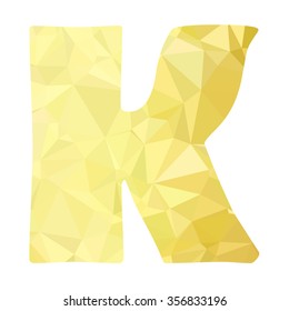 Yellow Alphabet Polygon Style, Creative Design Templates