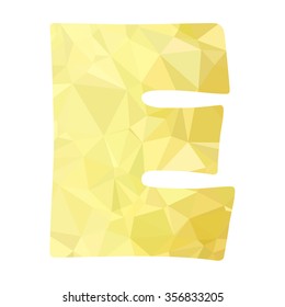 Yellow Alphabet Polygon Style, Creative Design Templates