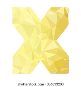 Yellow Alphabet Polygon Style, Creative Design Templates