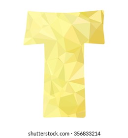 Yellow Alphabet Polygon Style, Creative Design Templates