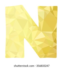 Yellow Alphabet Polygon Style, Creative Design Templates